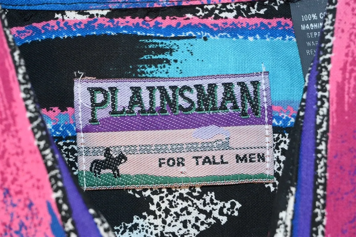 90s Plainsman Aztec Stripe Button Down Shirt Extra Large Tall