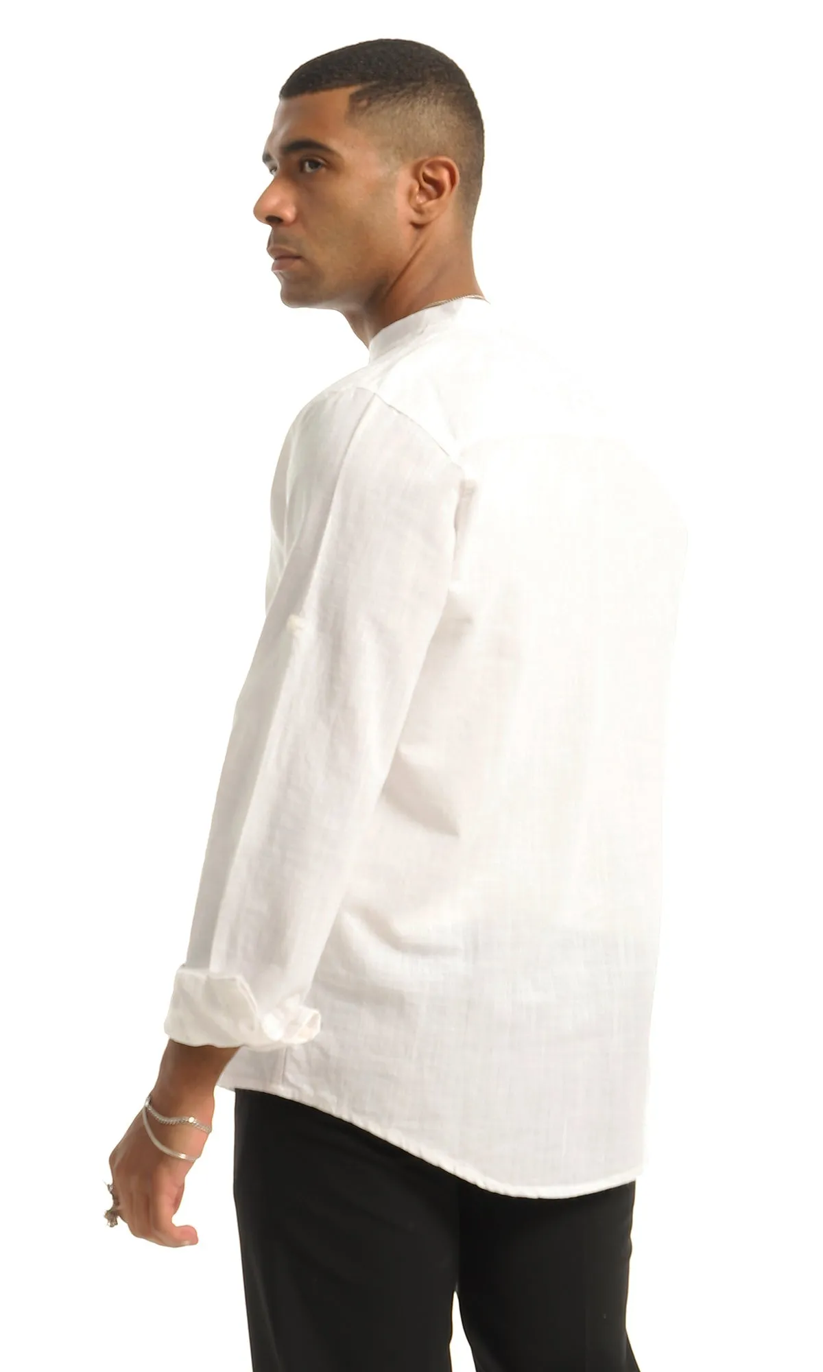 97121 Long Sleeves Summer White Shirt