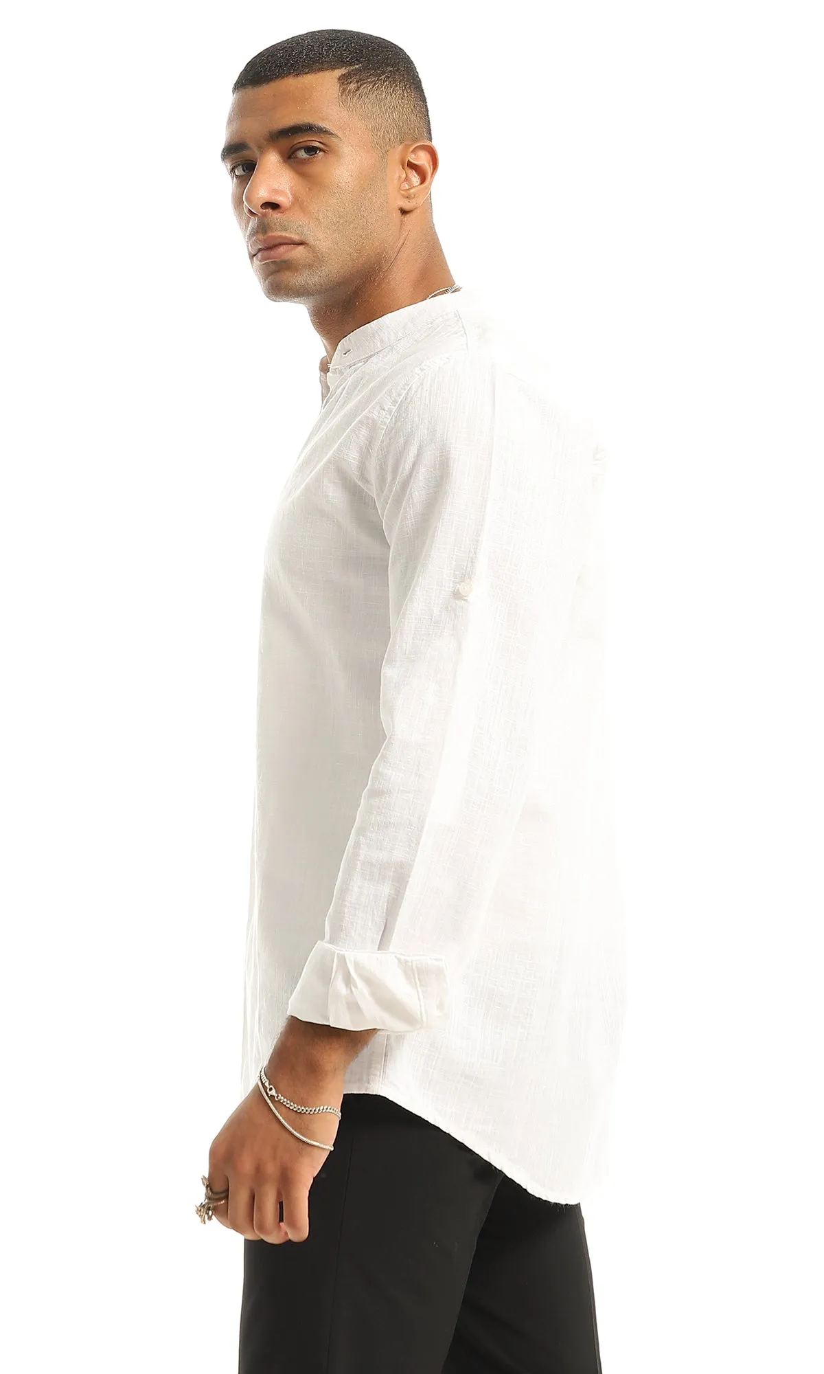 97121 Long Sleeves Summer White Shirt