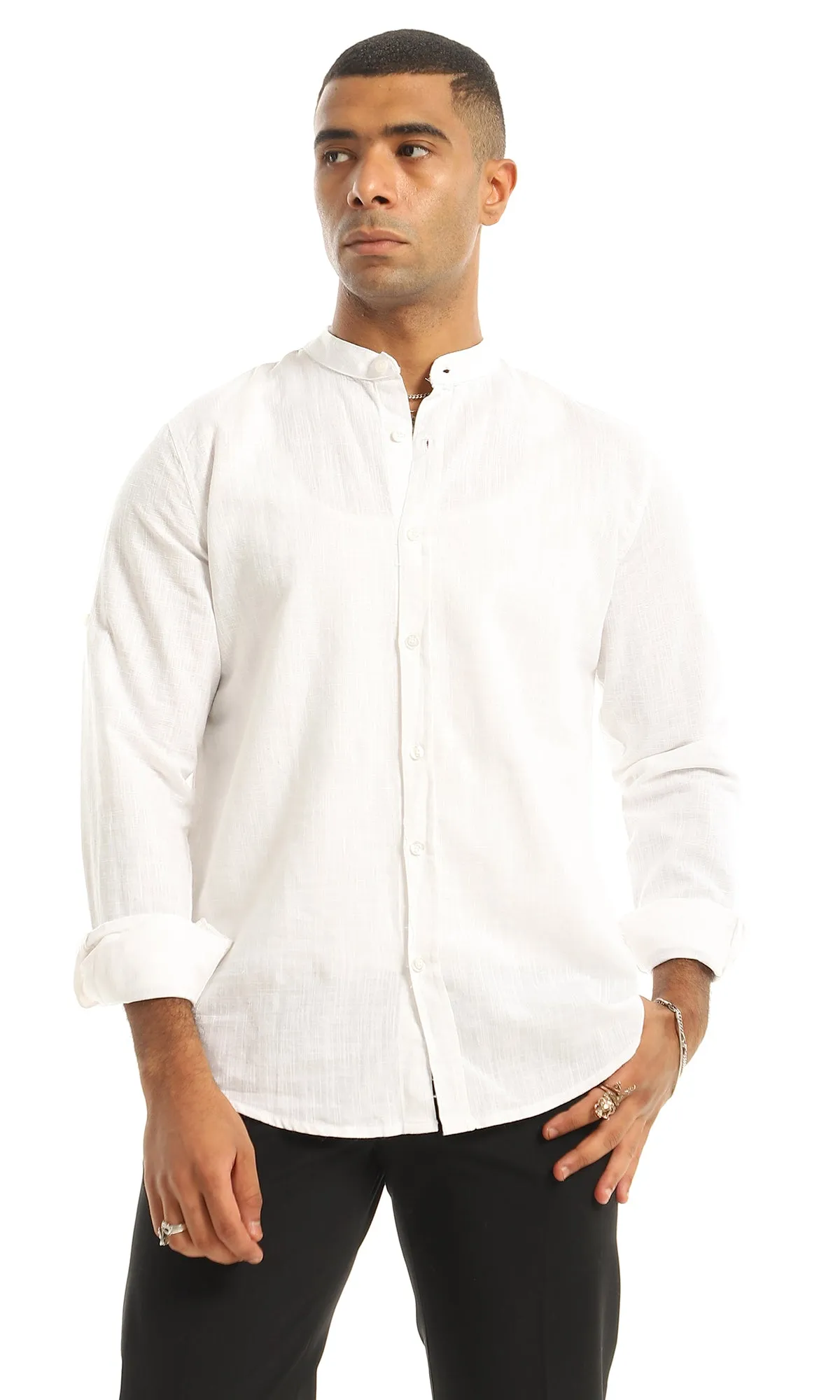 97121 Long Sleeves Summer White Shirt