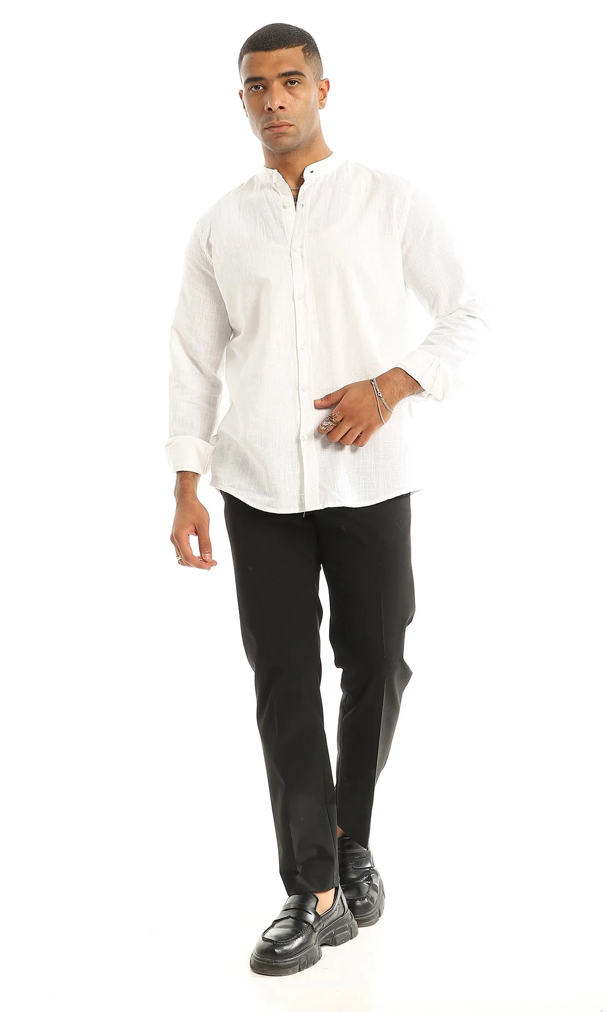 97121 Long Sleeves Summer White Shirt