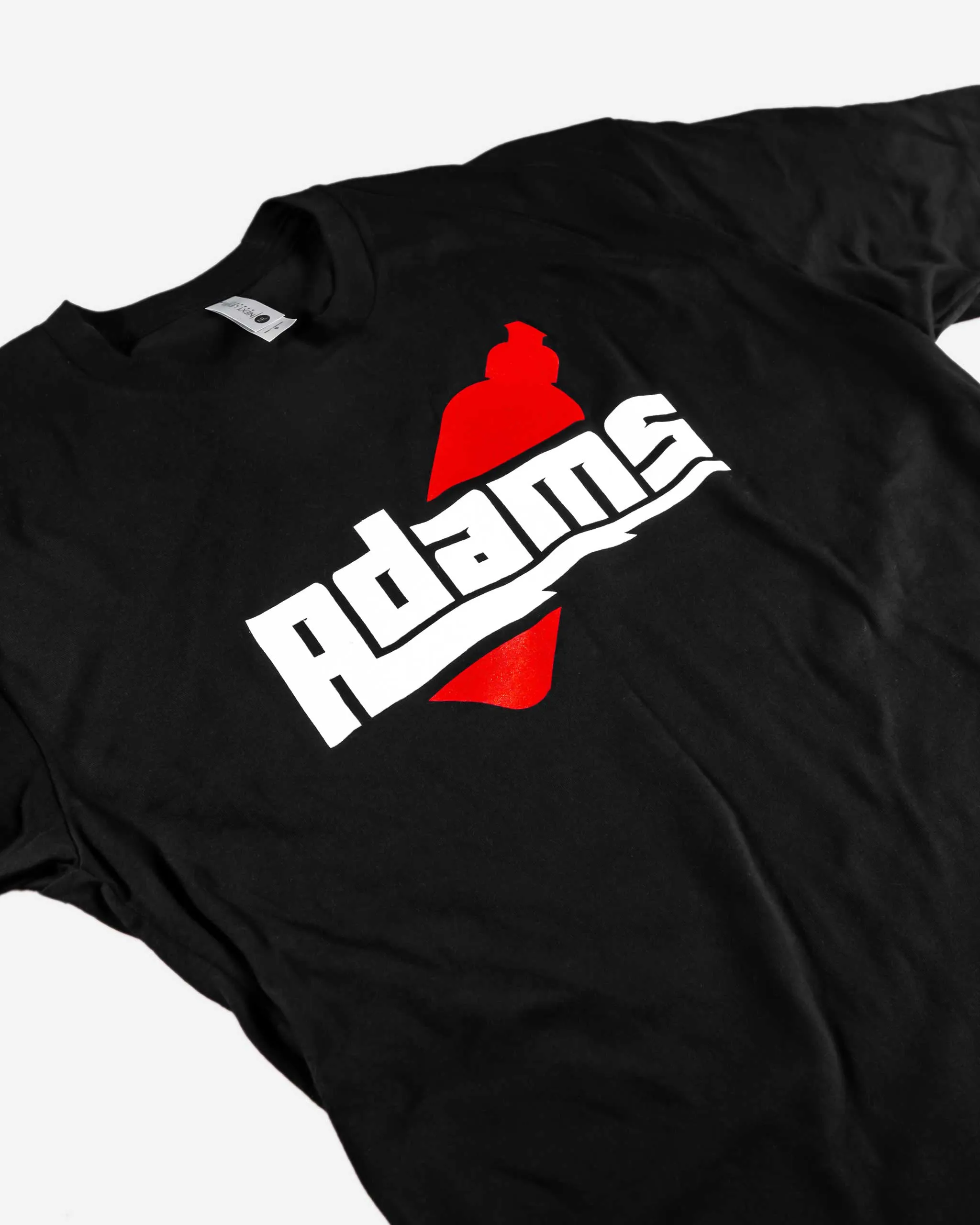 Adam's Red Bottle Black Shirt