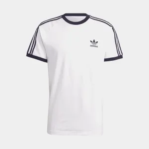 Adicolor Classic 3 Stripes Mens Short Sleeve Shirt (White/Black)