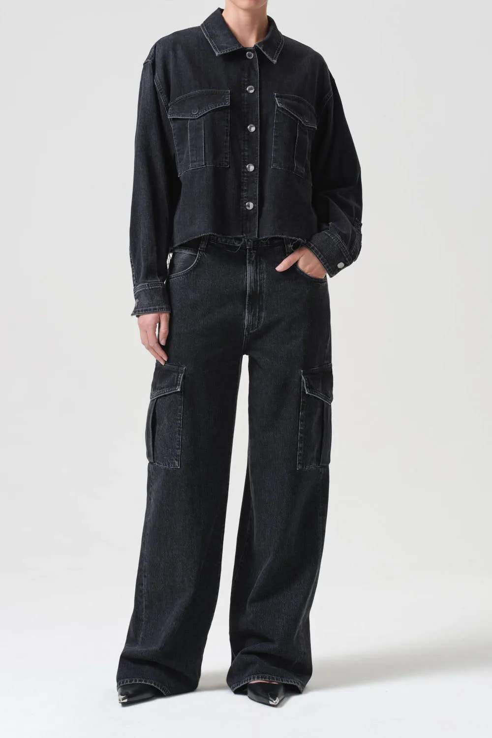Agolde Nyx Denim Shirt in Intense