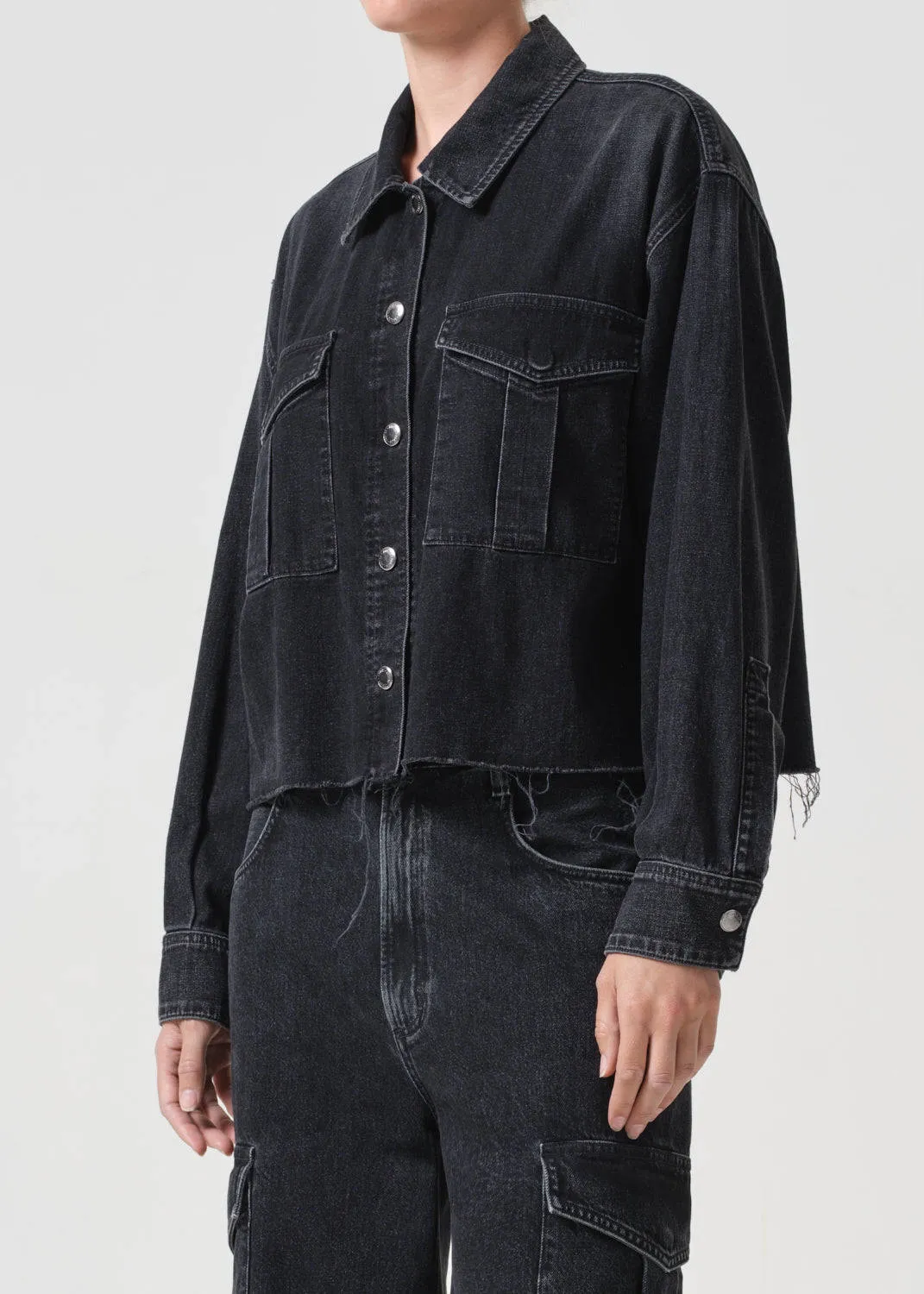 Agolde Nyx Denim Shirt in Intense