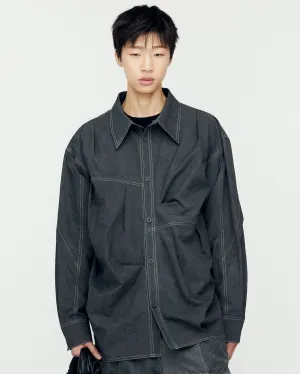ALICE DYED COTTON SHIRTS atb1137m(CHARCOAL)