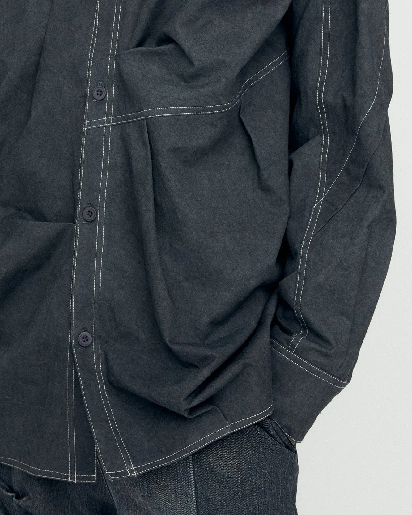ALICE DYED COTTON SHIRTS atb1137m(CHARCOAL)