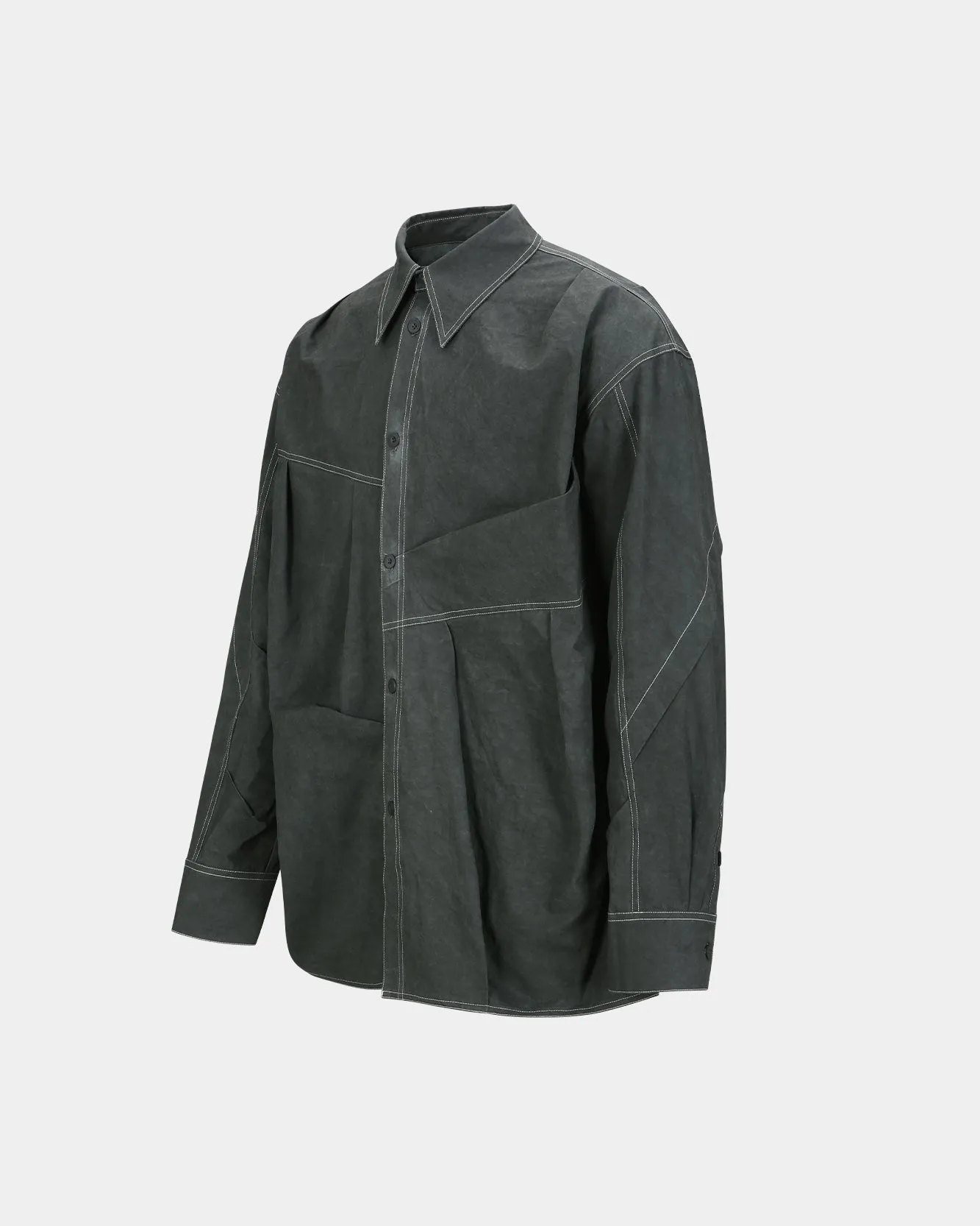 ALICE DYED COTTON SHIRTS atb1137m(CHARCOAL)
