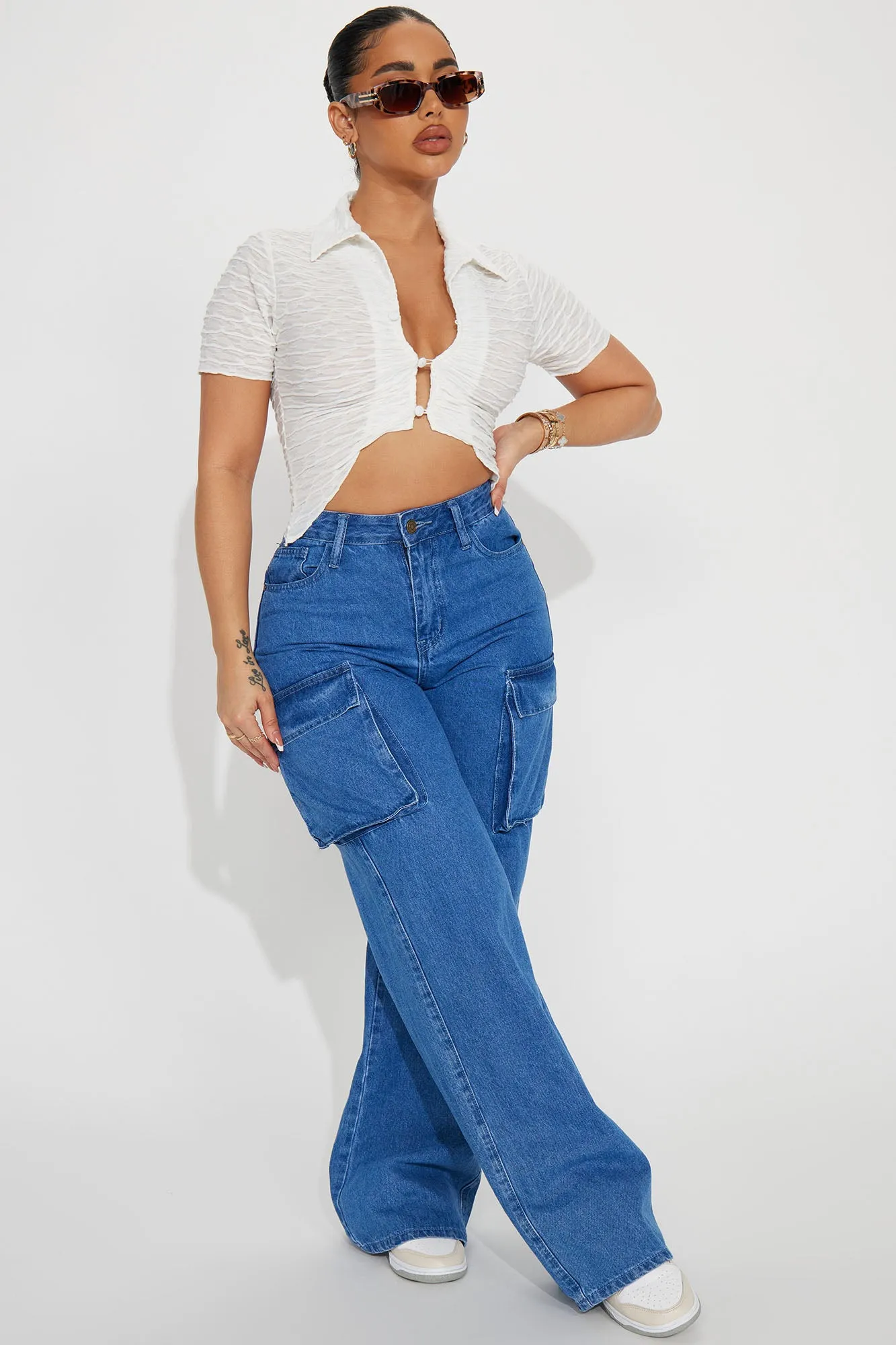 Alyssa Asymmetrical Top - White