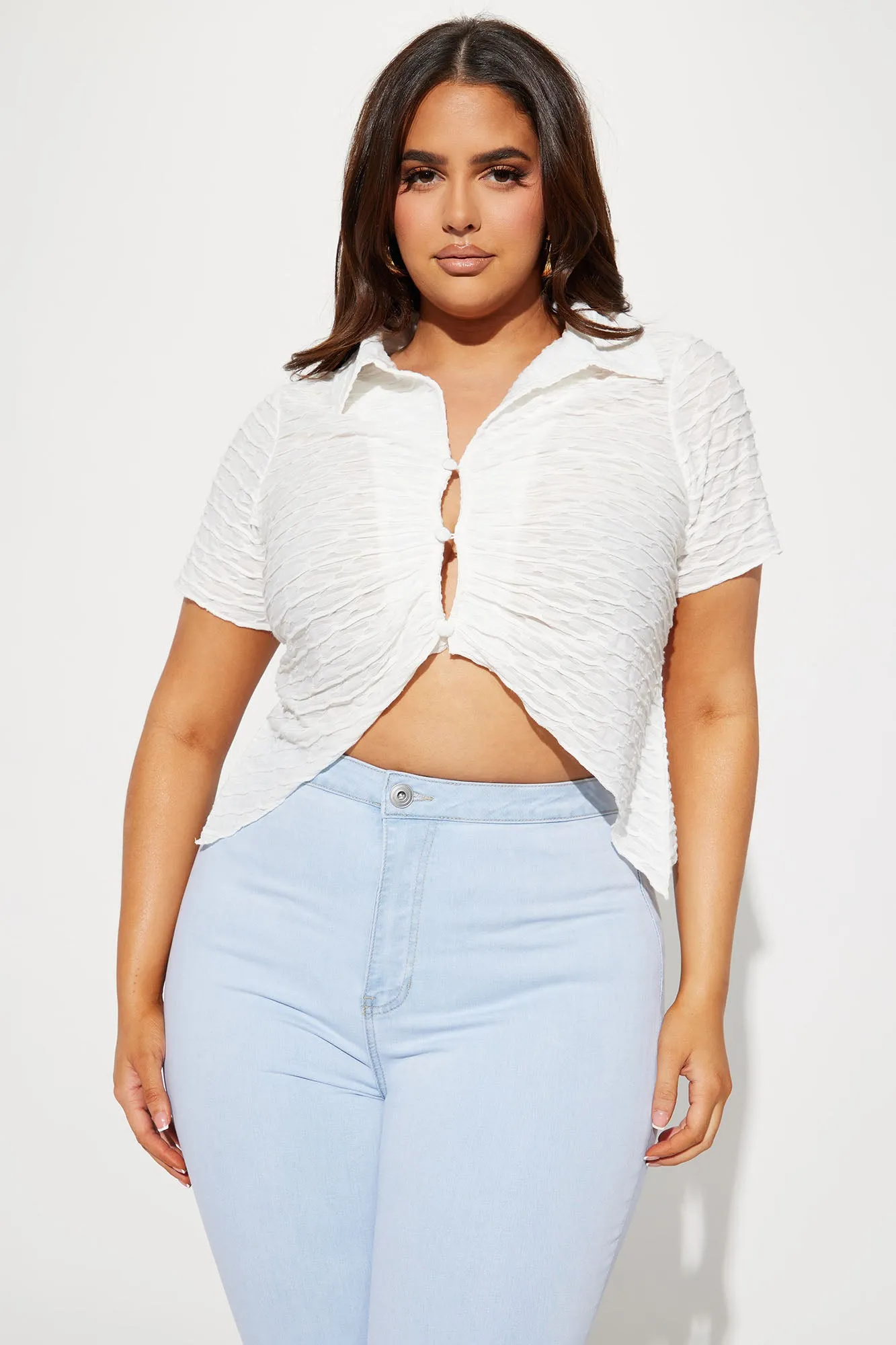 Alyssa Asymmetrical Top - White