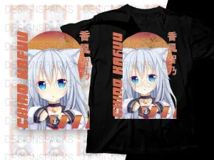 Anime Chino Kafuu Png Digital Download Cute Blue-Haired