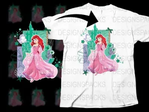 Ariel Disney Princess Graphic Art Png Digital Download