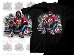 Arizona Cardinals GhostFace Car Smoke Themed Png Digital Download