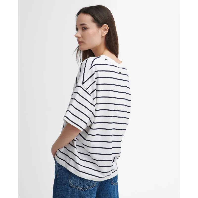 Barbour Marnie Ladies Top - Cloud/Navy