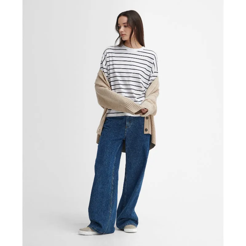 Barbour Marnie Ladies Top - Cloud/Navy