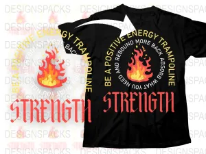 Be A Positive Energy Trampoline Strength Png Digital Download