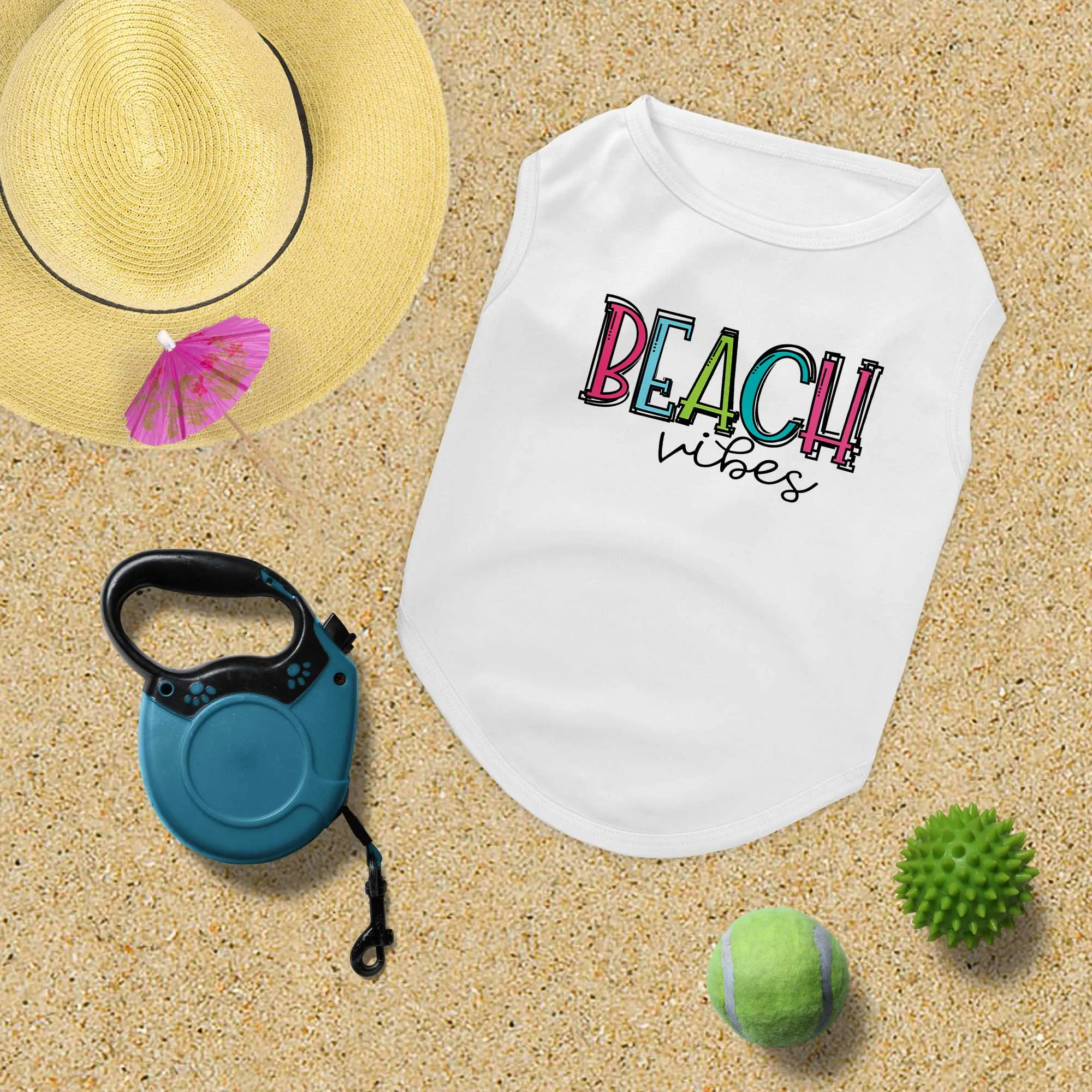 Beach Vibes Girls Tones Pet Tee Shirt