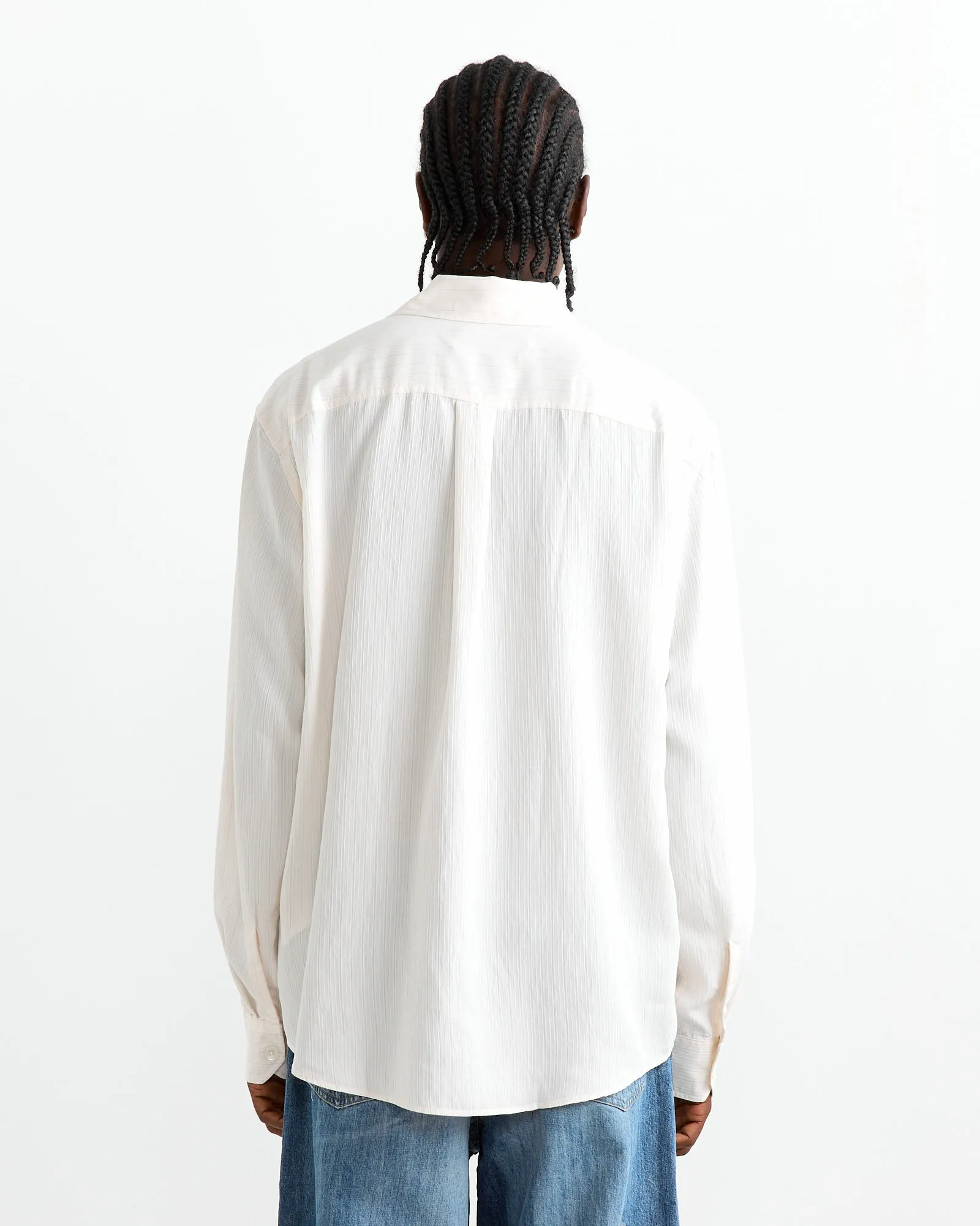 Beyond Shirt in Cream Stripe Viscose