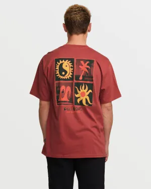 Billabong Twin Peaks Regular Short Sleeve Tee - DUSTY RED