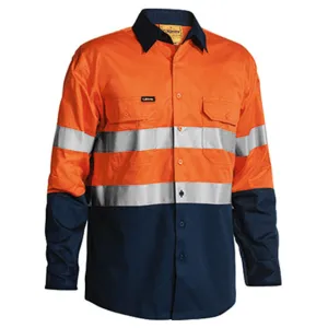 Bisley Taped Hi Vis Cool Lightweight Shirt -Long Sleeve-(BS6896)