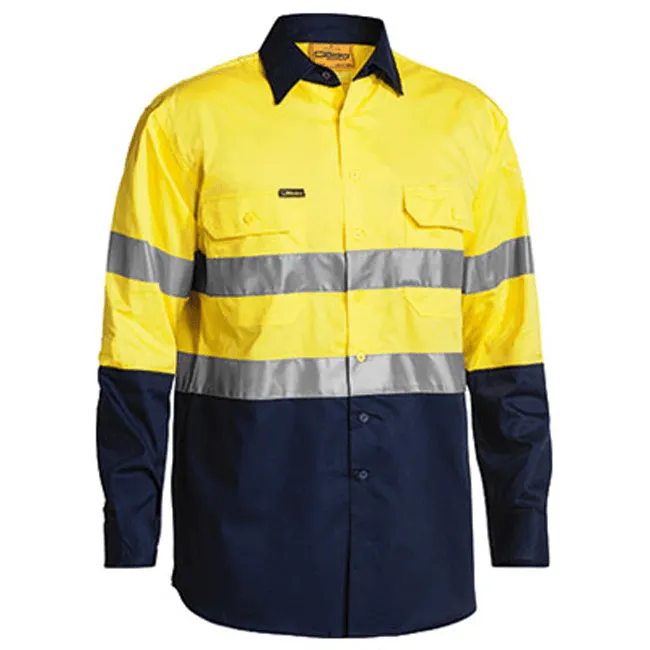 Bisley Taped Hi Vis Cool Lightweight Shirt -Long Sleeve-(BS6896)