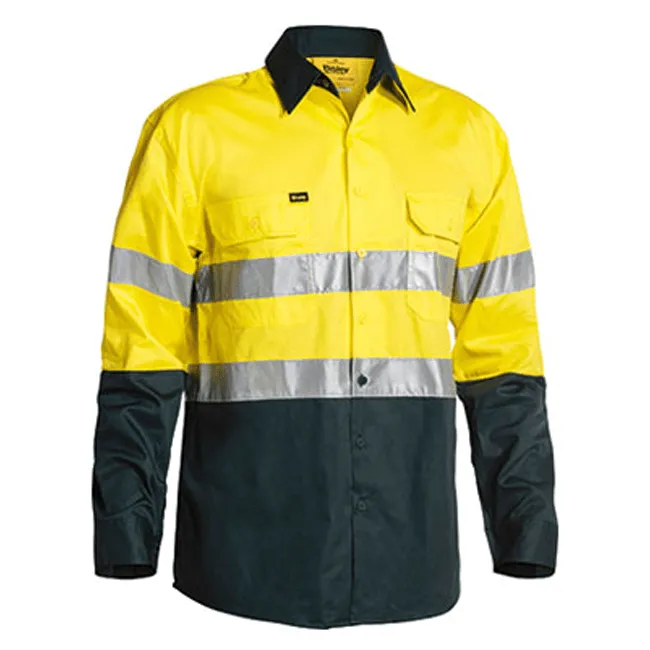 Bisley Taped Hi Vis Cool Lightweight Shirt -Long Sleeve-(BS6896)