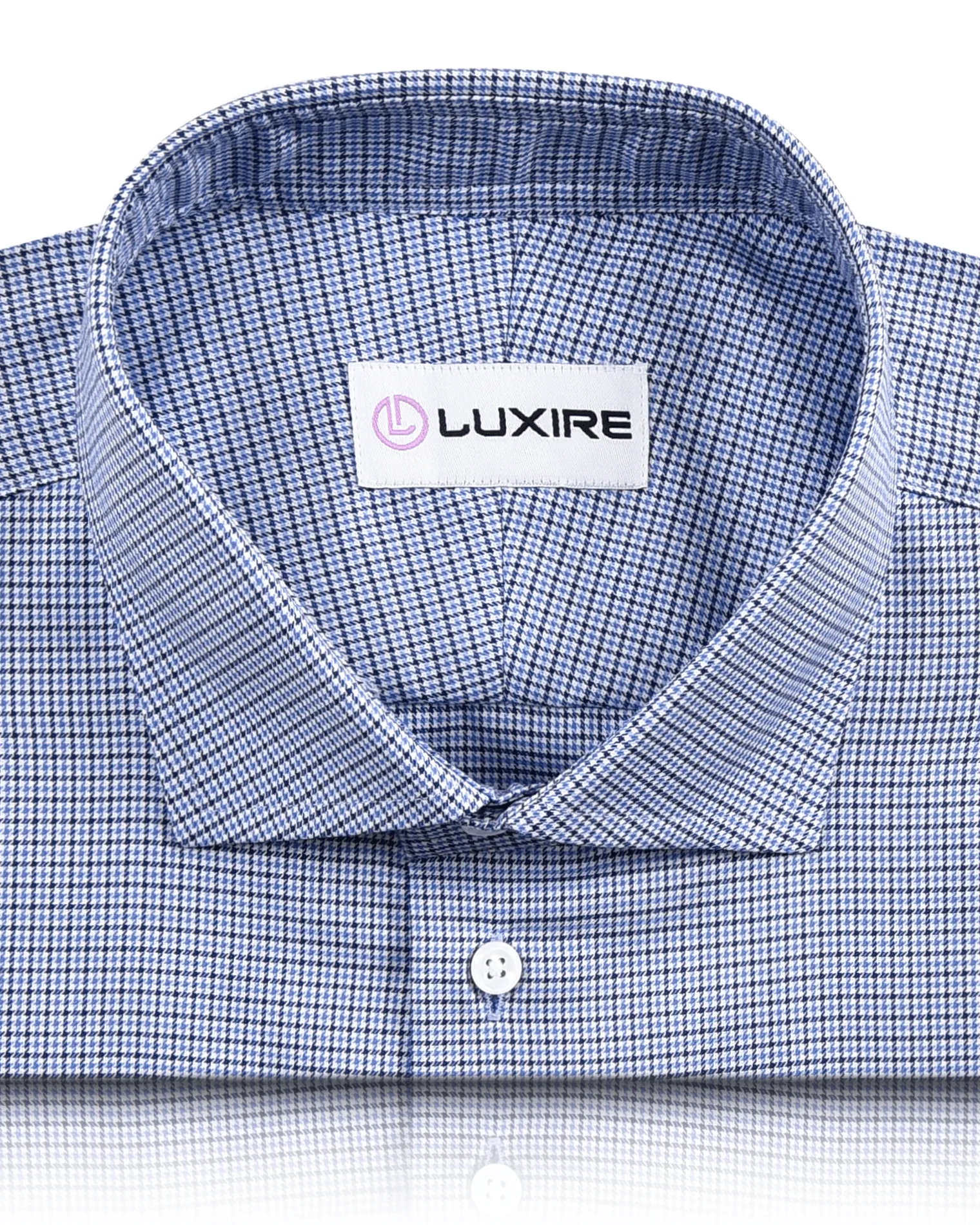 Blue White Micro Houndstooth Shirt