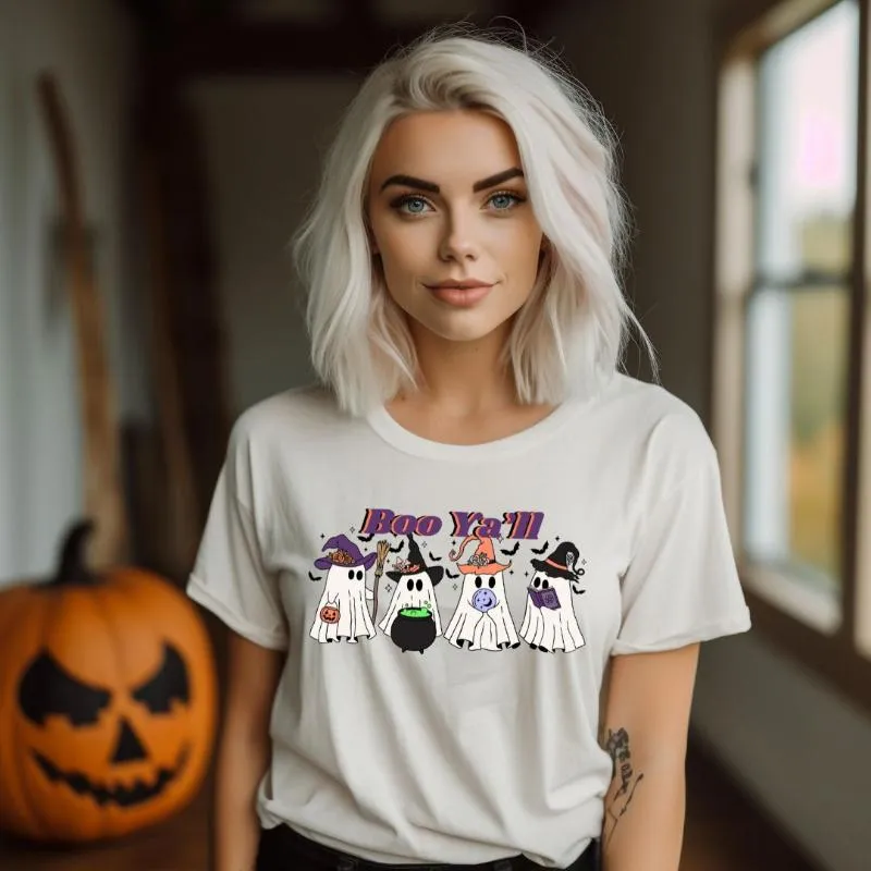 Boo Ya'll Halloween Design PNG Download