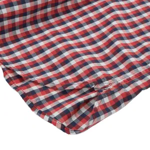 Clifton Red and Navy Slub Poplin Shirt