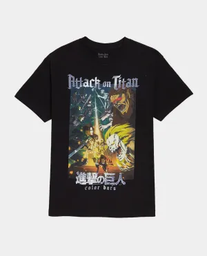 Color Bars x Attack on Titan - Battle T-Shirt - Black