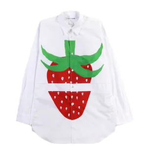 COMME DES GARCONS SHIRT B011 BRETT WESTFALL STRAWBERRY SHIRT WHITE