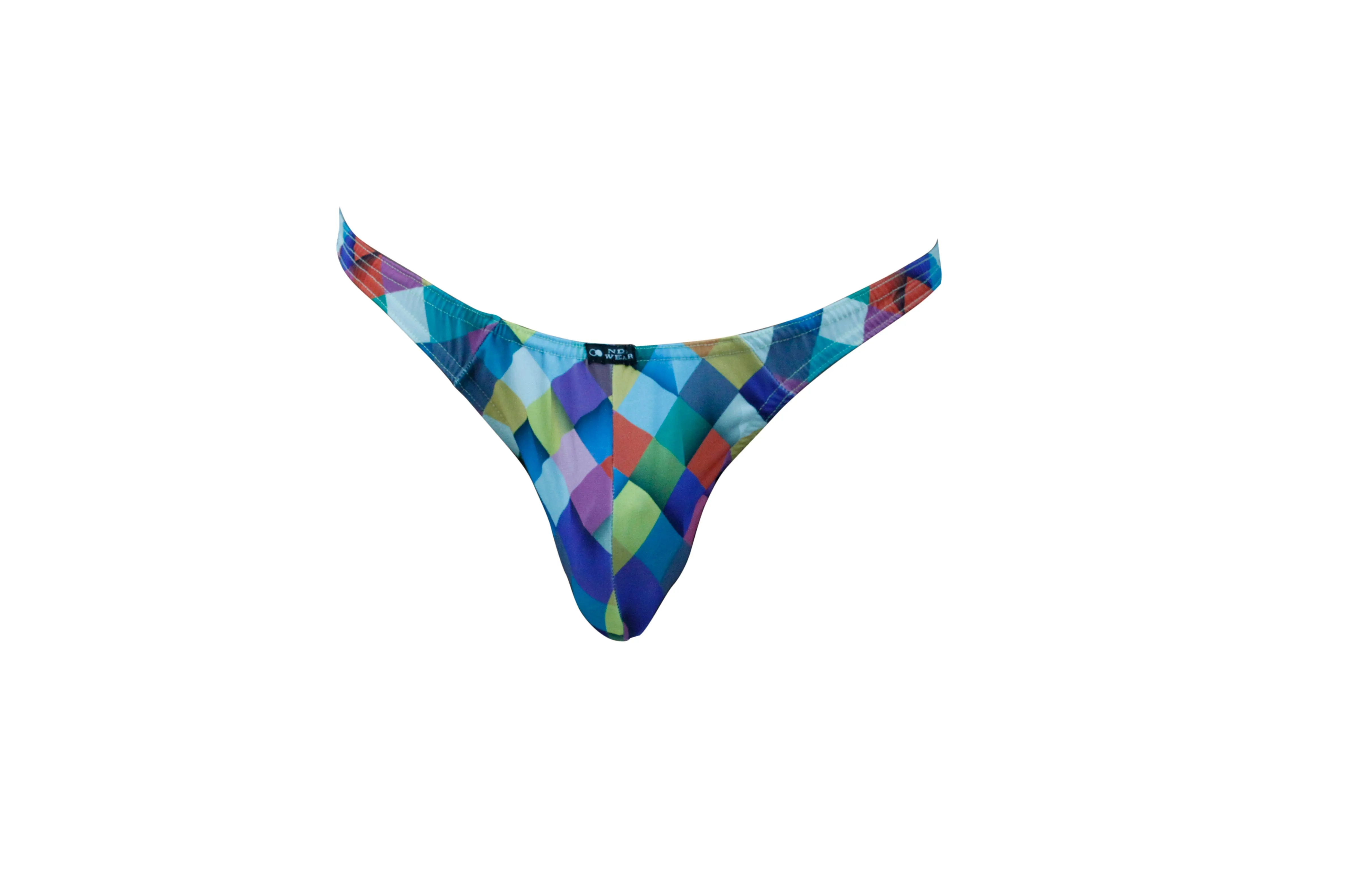 Contemporary Diamond-Patterned Men's Thong