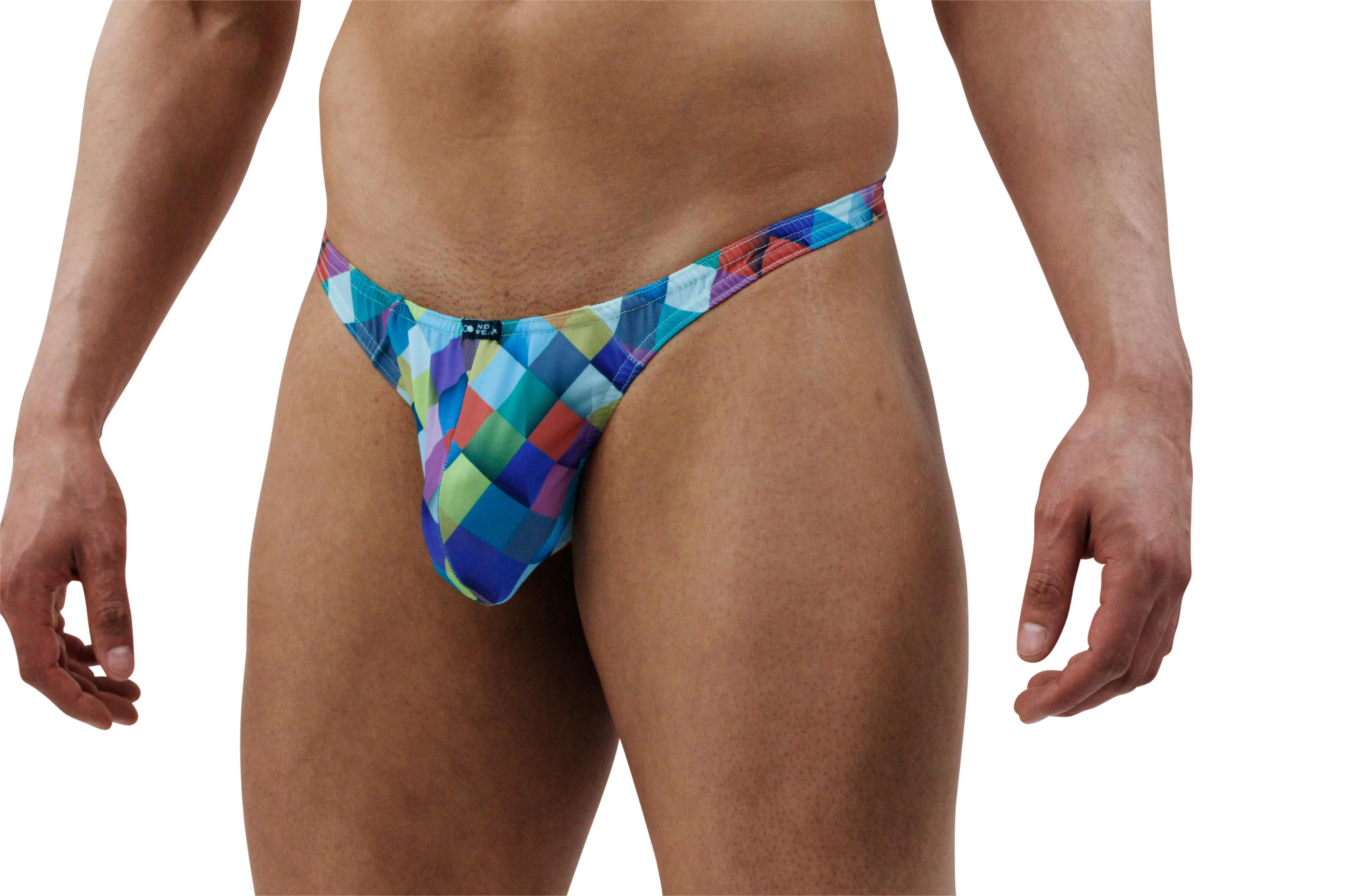 Contemporary Diamond-Patterned Men's Thong