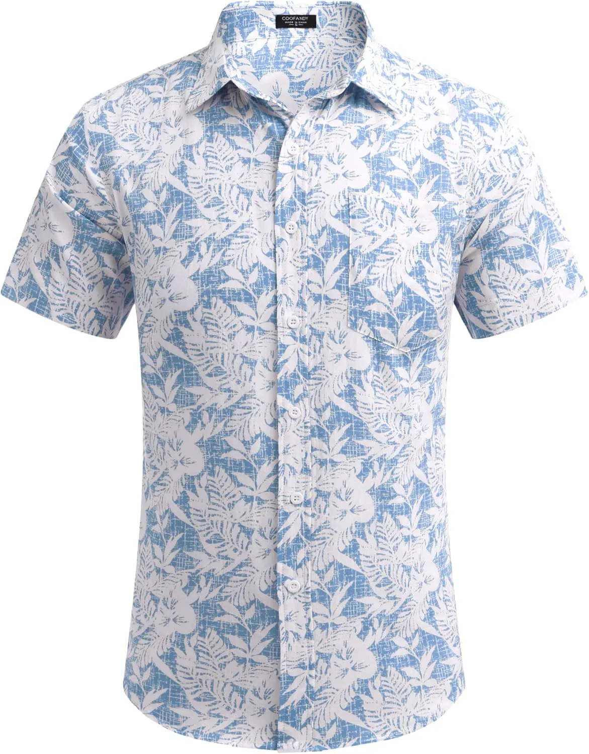 COOFANDY Men's Summer Beach Hawaiian Tropical Shirt Casual Short Sleeve Shirt