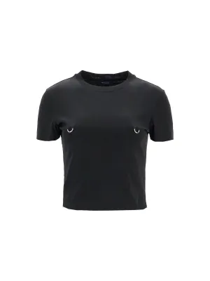 Cropped Piercing Mesh Top