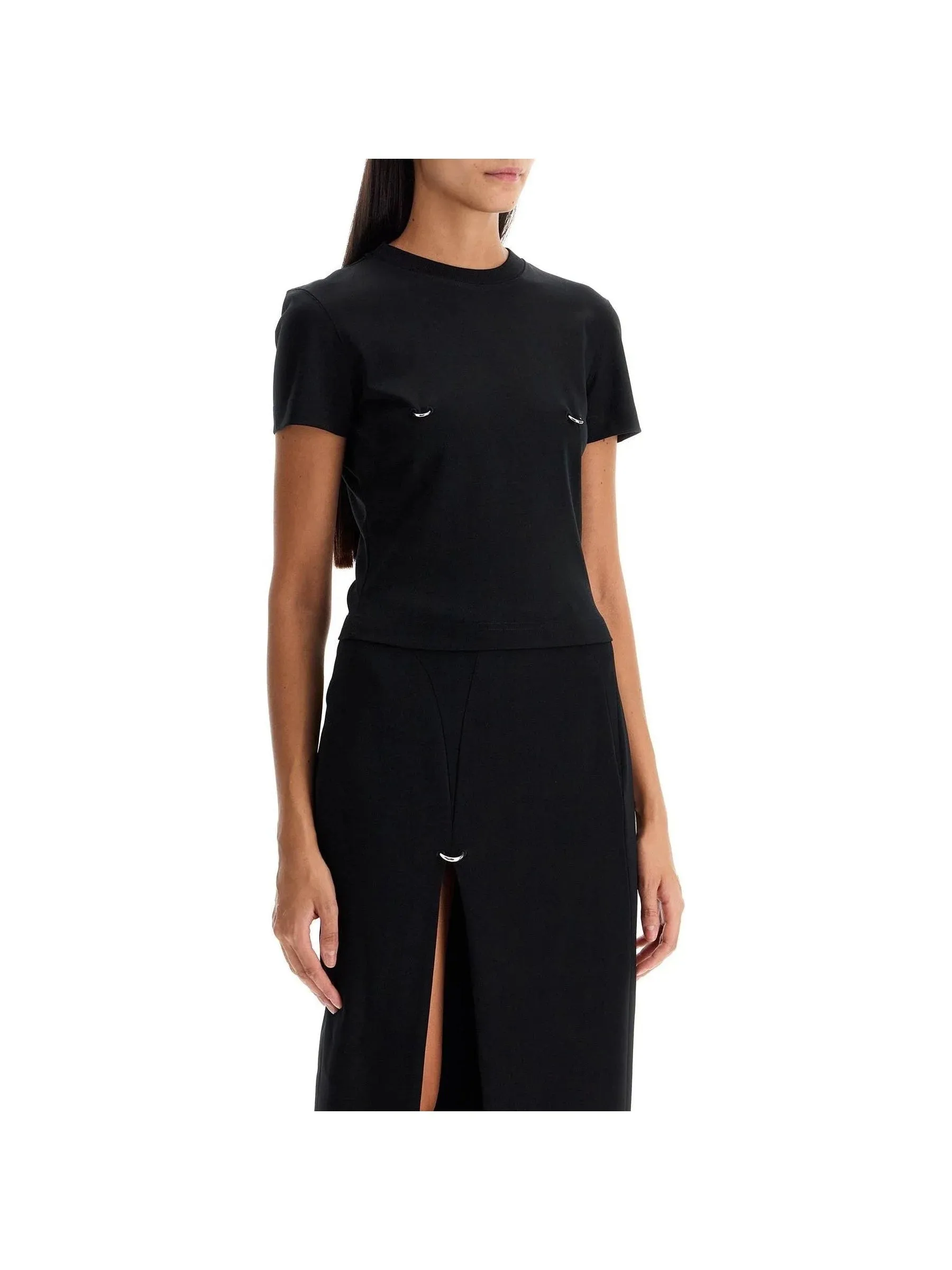 Cropped Piercing Mesh Top
