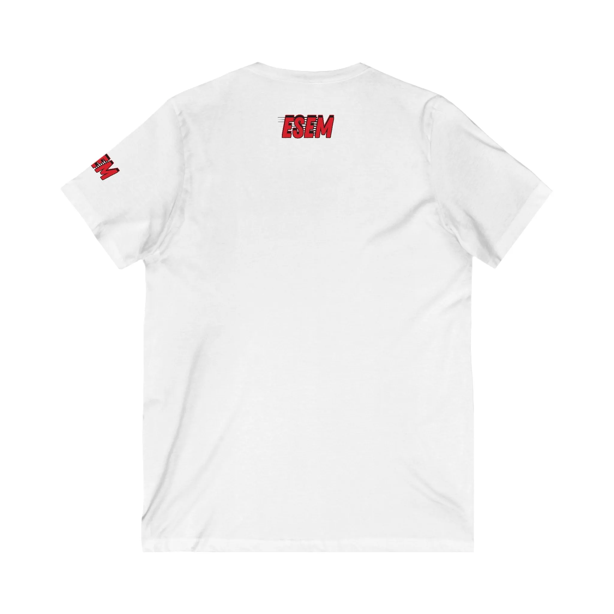 Crown Black (ESEM) - Unisex Jersey Short Sleeve V-Neck Tee