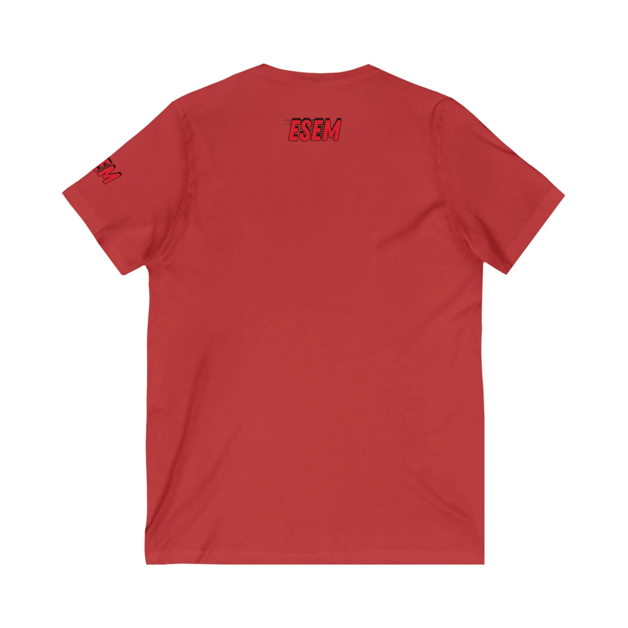 Crown Black (ESEM) - Unisex Jersey Short Sleeve V-Neck Tee