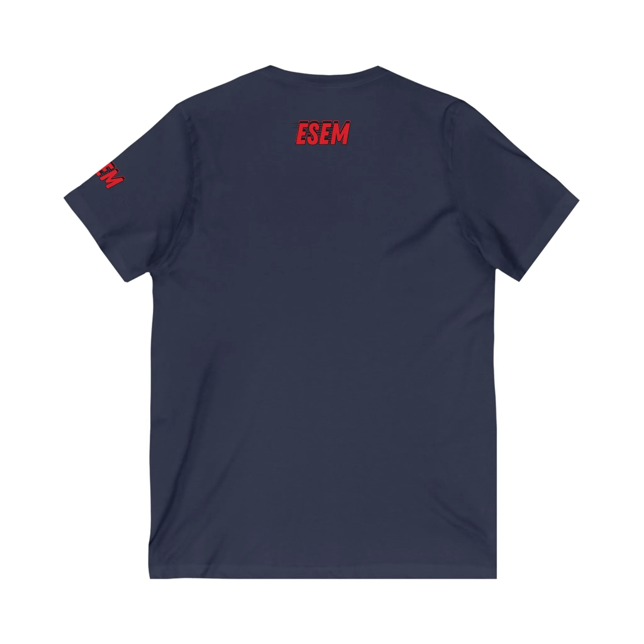 Crown Black (ESEM) - Unisex Jersey Short Sleeve V-Neck Tee