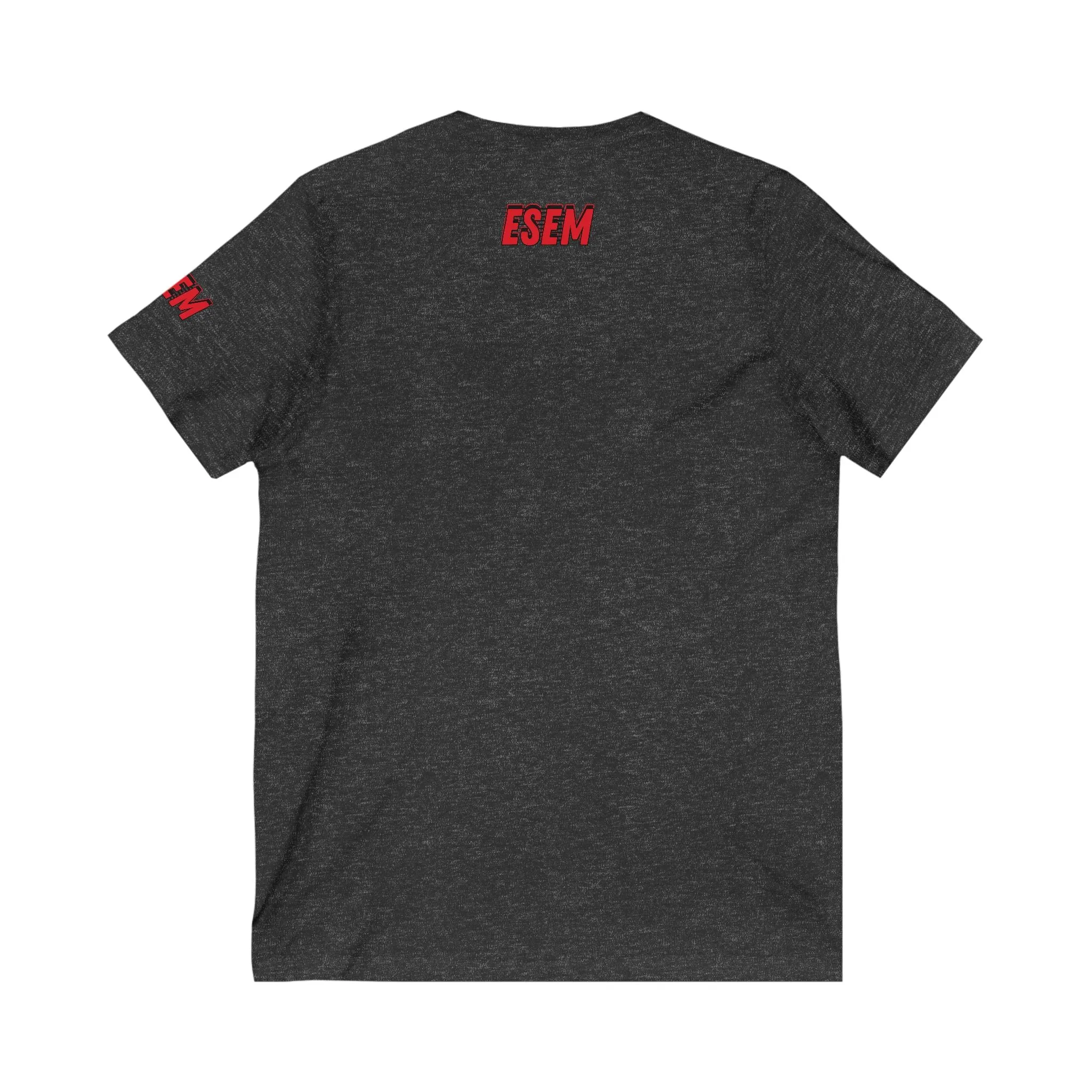 Crown Black (ESEM) - Unisex Jersey Short Sleeve V-Neck Tee