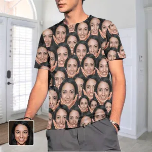 Custom Face Shirts Seamless Men's All Over Print T-shirt