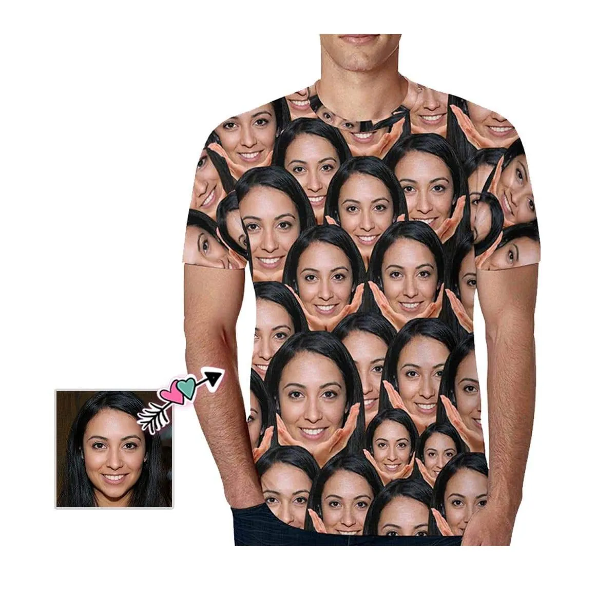 Custom Face Shirts Seamless Men's All Over Print T-shirt