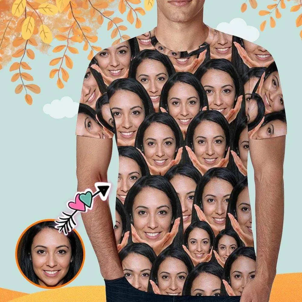 Custom Face Shirts Seamless Men's All Over Print T-shirt