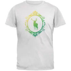 Deer Silhouette White Adult T-Shirt
