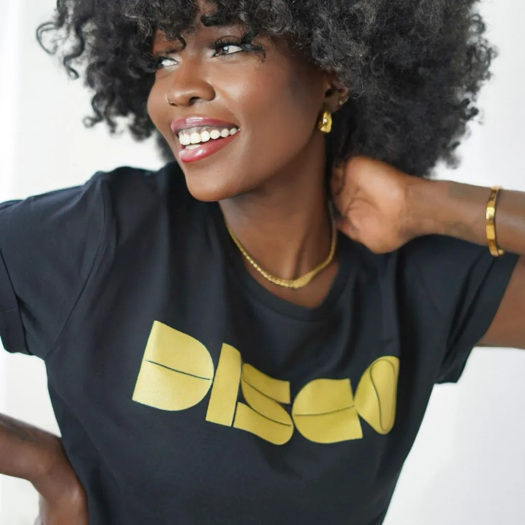 DISCO Tshirt Black & Gold