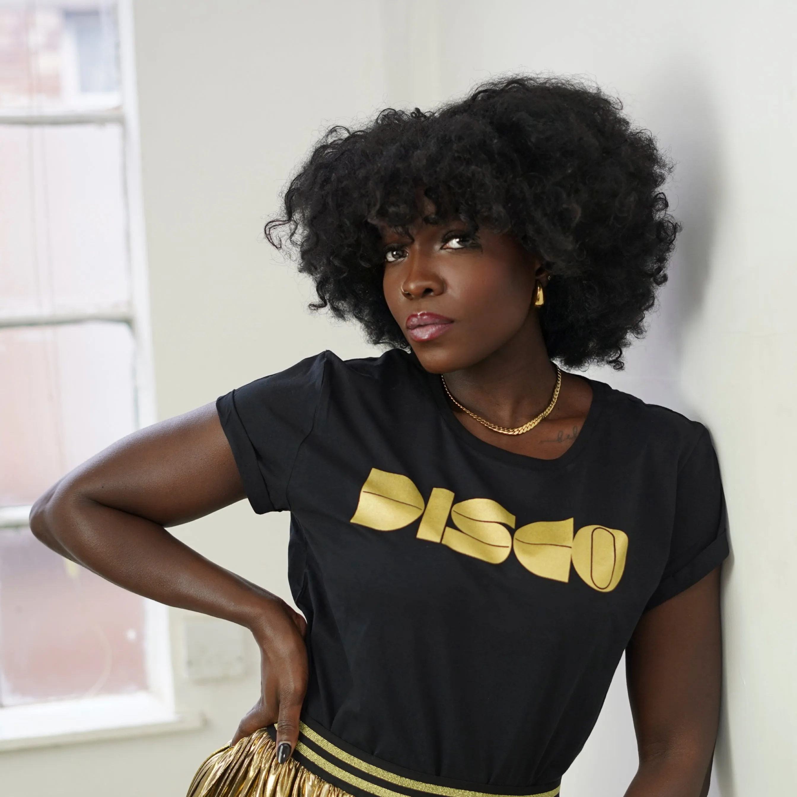 DISCO Tshirt Black & Gold