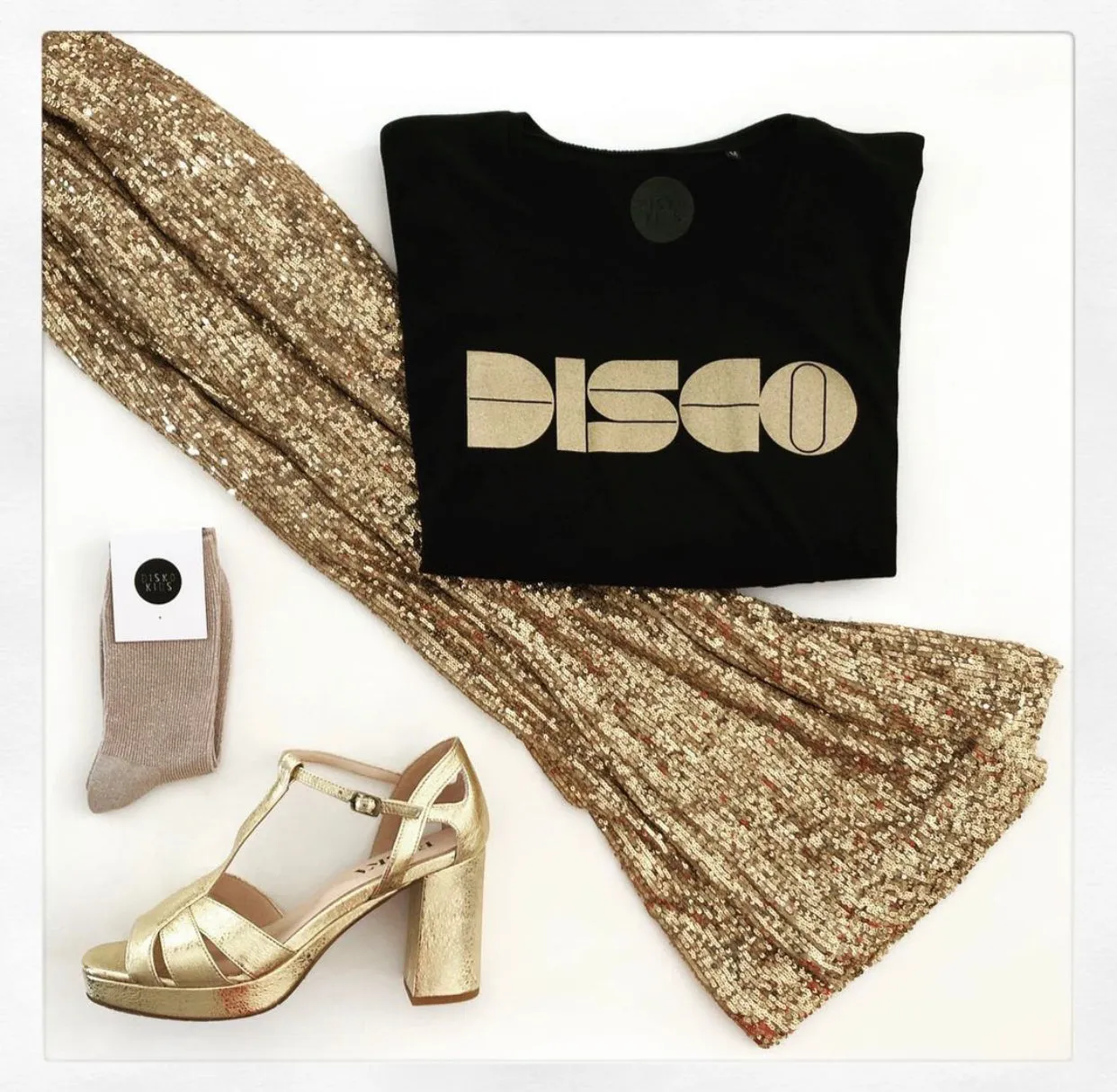 DISCO Tshirt Black & Gold