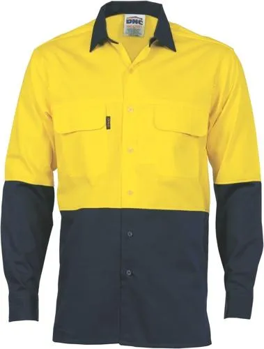 DNC 3938 hi vis lightweight cotton cool breeze  long sleeve shirt