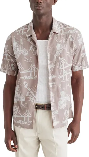 DOCKERS Mens Short Sleeve Camp Collar Shirt (Regular and Big & Tall)