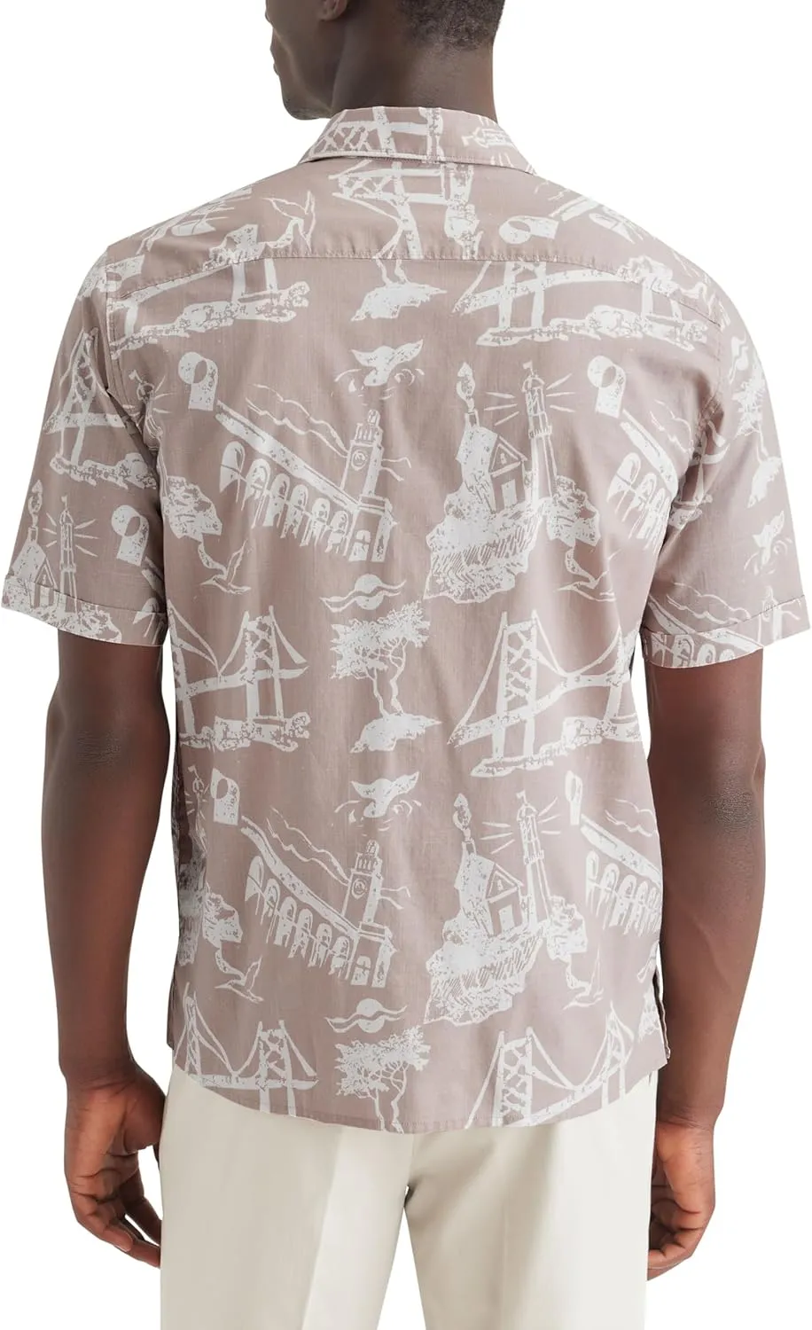 DOCKERS Mens Short Sleeve Camp Collar Shirt (Regular and Big & Tall)